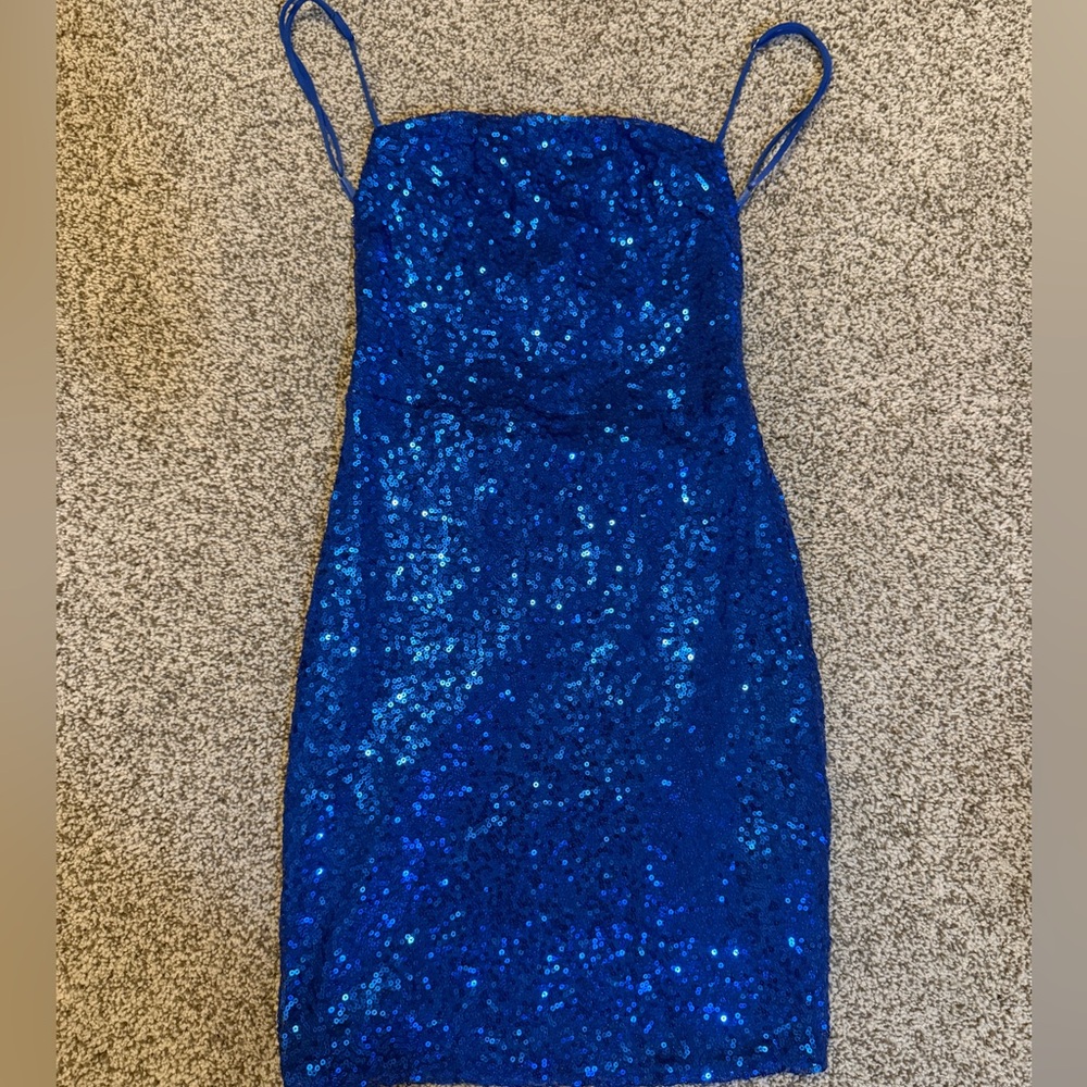 Blue Lucy In The Sky Homecoming Dress